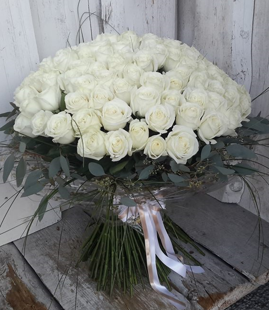 Pušķis- 201 balta roze